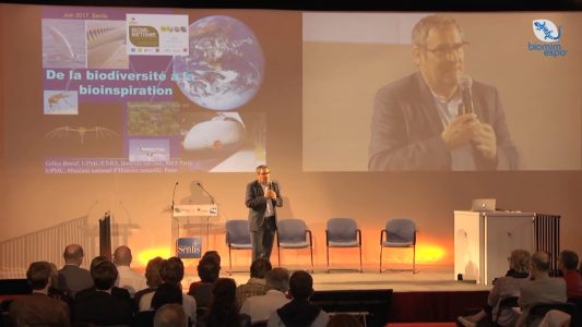 Gilles Boeuf, professeur à l’université Pierre et Marie Curie et ancien président du Muséum national d’histoire naturelle, Biomim'Expo 2017.