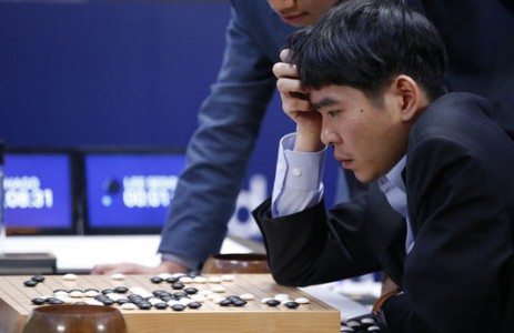 Lee Sedol, numéro 3 mondial de jeu de go face à AlphaGo-crédit AP